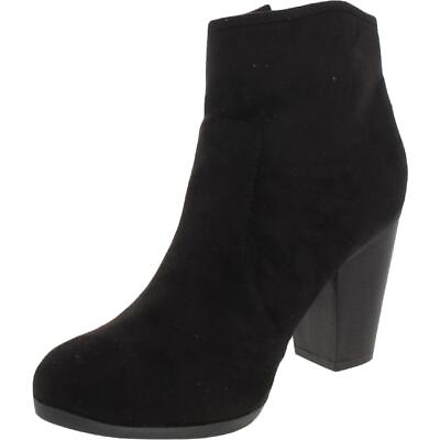 #ad #ad Journee Collection Womens Link Faux Suede Almond Toe Booties Heels BHFO 0825 $22.99