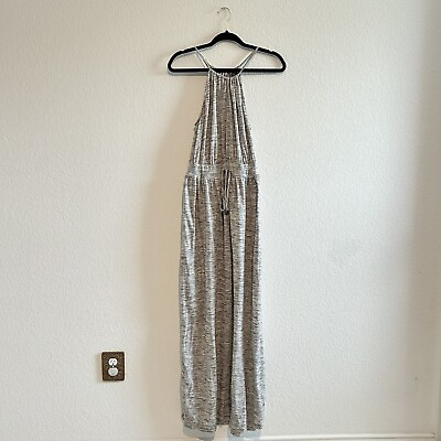 #ad Market amp; Spruce Heather Grey Maxi Dress Large Sleeveless Fitted Waist Keyhole $16.99