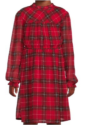 #ad Wonder Nation Girls Peasant Dress XL 14 16 CHIFFON NWT $33.00
