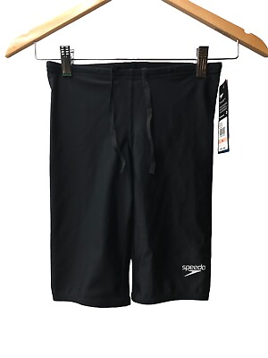 #ad Speedo Men#x27;s Swimsuit Jammer Swimming Short Wear Black Size 28 Drawcord Waist $29.99