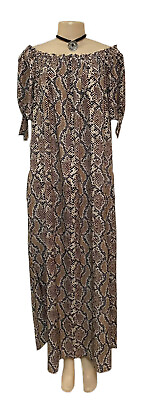 #ad Womens plus long dress NEW size 1x Spring party cruise boho maxi gorgeous NWT $24.50