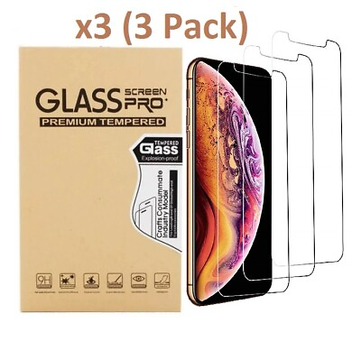 3X Tempered Glass Screen Protector For iPhone 14 13 12 11 Pro Max X XS XR 8 7 6 $2.69