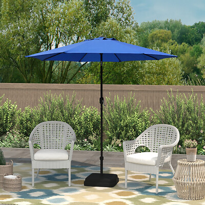 Blue Garden Beach Swim Table Outdoor 9ft Patio Umbrella with Crank and Tilt $29.57