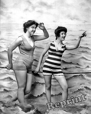 Photograph Swimsuit Models by Fitz Guerin Year 1902 8x10 $7.95