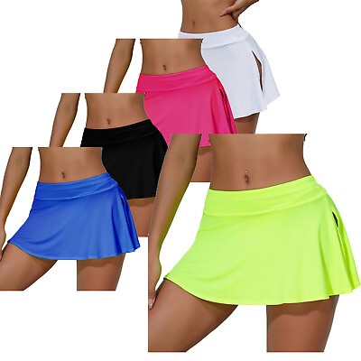 #ad #ad Women#x27;s Skirts Street Skirt Sides Split Underskirts Exercise Miniskirt Sexy $5.14