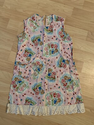 #ad Children Strawberry Shortcake Sleeveless Tank Dress VTG Handmade fabric $19.00