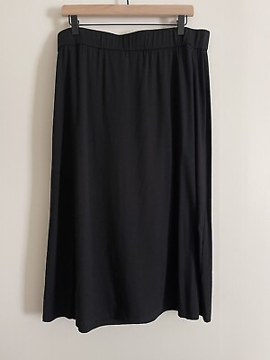 #ad Eileen Fisher Black Maxi Length Skirt Women’s Size Large $32.00