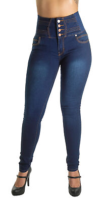 Colombian Design Plus Junior Size Butt Lift Elastic High Waist Skinny Jeans $46.99