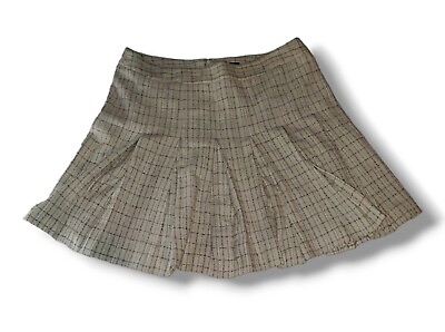 #ad #ad Semantiks Nordstrom Tweed Pleated Skirt Women Knee Length Lined Career Sz 16 $22.50