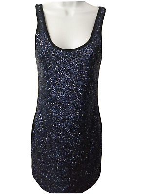 #ad EXPRESS Sexy Sequins Party COCKTAIL Holiday DRESS Scoop Neck Size Small $19.95