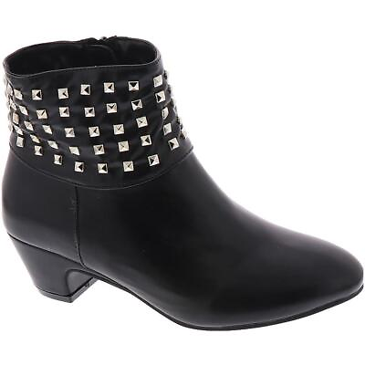 #ad Masseys Womens Presley Faux Leather Studded Ankle Boots Shoes BHFO 3155 $58.50