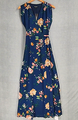 Anthropologie YUMI KIM Dress Women XXSMALL Navy Floral Maxi Dress $82.33