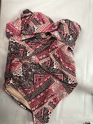 #ad Maternity One Piece Swimsuit Ingrid amp; Isabel D DD M Pink Grey C345 $39.99