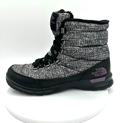 #ad TNF The North Face Womens 6 ThermoBall Lace II Boots Grey Black Primaloft NWOT $63.75