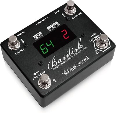#ad One Control Basilisk Programmable MIDI PC CC Controller MIJ Guitar effects pedal $167.99