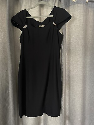 #ad Leslie Fay Evenings Vintage Black Cocktail Dress. Size 14 $35.00