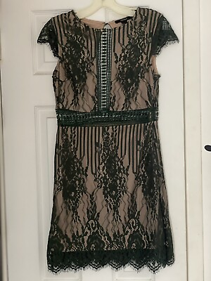 #ad Lace Cocktail Dress With Nylon Beige Lining $14.40