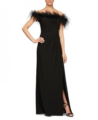 #ad New $199 Alex Evenings Women#x27;s Long Short Sleeve Maxi Dress A3548 $44.99