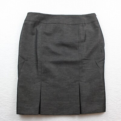 #ad KASPER Side Zip Shimmer Pencil Skirt Petite 10P Dark Gray $16.98