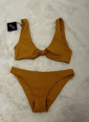 #ad Zaful Tie Front Bikini size 6 NWT $18.00