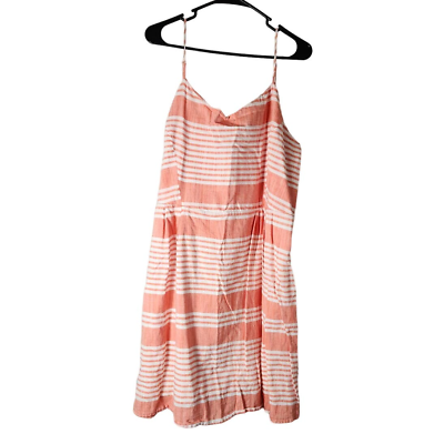 #ad Old Navy Mini Sun Dress Plus Size XXL Peach White Striped $30.00