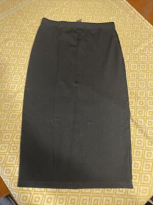 Forever 21 Black Pencil Skirt Midi Size Small Stretch $5.07