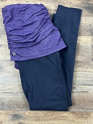 #ad Athleta 2 In 1 Skirt With Leggings Purple Small $22.54