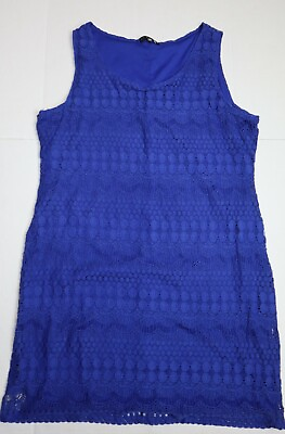 #ad WOMEN#x27;S JUNIORS BLUE LACE DRESS TIANA B. SIZE XXL $8.50