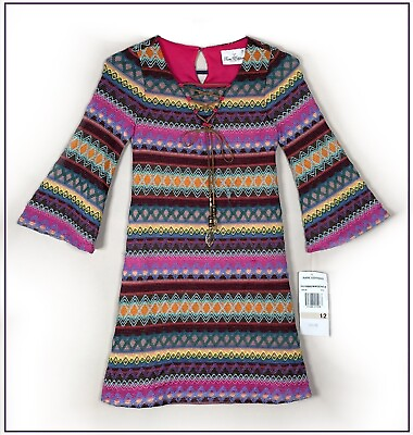 NWT Rare Editions fall winter fairisle knit party dress girls size 12 $35.00