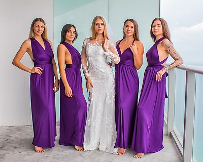 #ad Infinity Bridesmaid Dress Convertible Dress Long Dress Multi way Dress $19.99