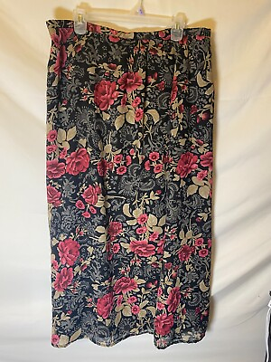 #ad Premier International Womens Plus Size 20W 2X Floral Cottagecore Skirt Long $13.95