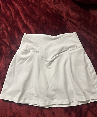 #ad PINK Victorias Secret Skirt Optic White Size SMALL V Crossover Skort Skirt VS $15.99