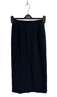 #ad Amanda Smith Petite Women#x27;s Mid Length Black Straight Skirt Size 4P $17.00