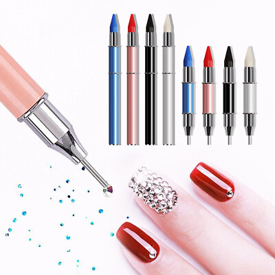 #ad #ad Dual ended Nail Art Dotting Pen Rhinestone Beads Studs Picker Wax Pencil DIY UK GBP 3.50