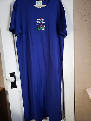 #ad Quacker Factory embellished beaded Maxi Dress short sleeves Woman 1X Royal Blue $42.49