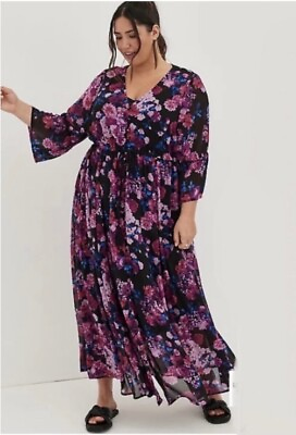 #ad #ad Torrid Floral Maxi Dress Sheer $50.00