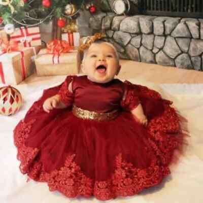 #ad New Ceremony Birthday Dress for Baby Girl Clothes Sequin Princess Party Baptism $26.39