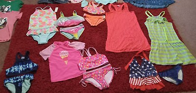 #ad Girls 6x 10 Bathing Suits and covers lot 0f 6 suits and 3 covers $35.00