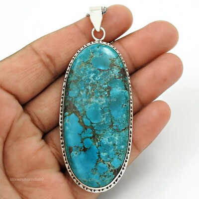 #ad #ad Natural Turquoise Gemstone Jewelry 925 Sterling Silver Pendant Boho For Girls U8 C $190.02