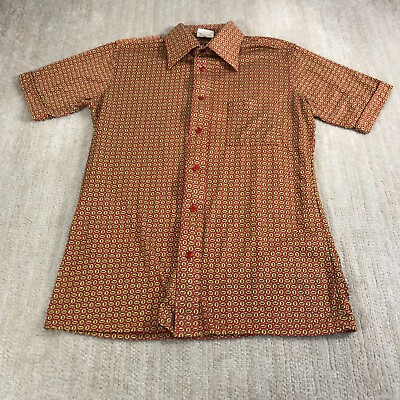 Vintage Sears Store Kings Road Shirt Mens Medium VTG 60s 70s Polyester Disco $58.88