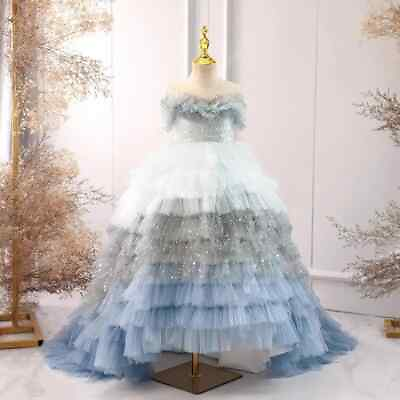 #ad New Flower Girl Dresses Kids Wedding Birthday Party Prom Trailing Evening Dress $126.93