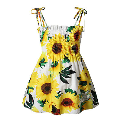 #ad Kids Girls Fashion Sleeveless Print Dress Children Girls Stylish Dress Lovely $7.19