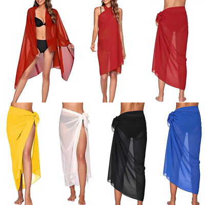 ✽ Women Beach Sarong Wrap Dress Summer Holiday Bikini Cover Up Swimwear Swimsuit $11.15