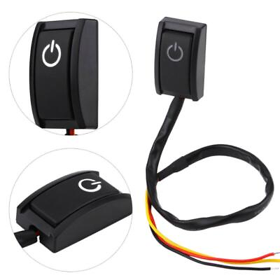 #ad DC12V 200mA Car DIY Push Button Latching ON OFF Switch Light $9.40