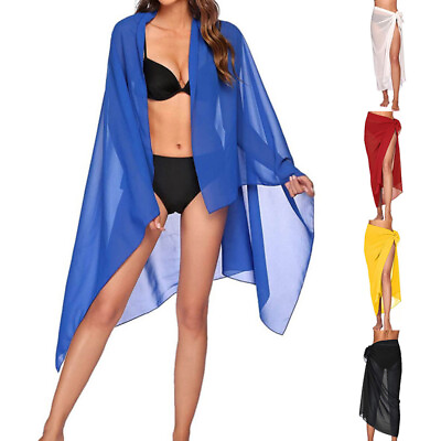 Bikini Cover Up Swimsuit Swimwear Wrap Dress Beach Sarong Lightweight Beach $10.32