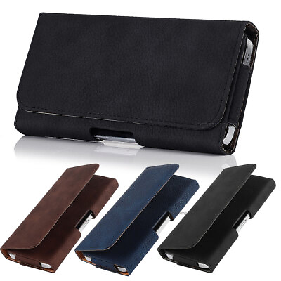 For Moto E5 Plus Cruise Go Leather Carrying w Belt Loop Clip Holster Case Cover $10.99