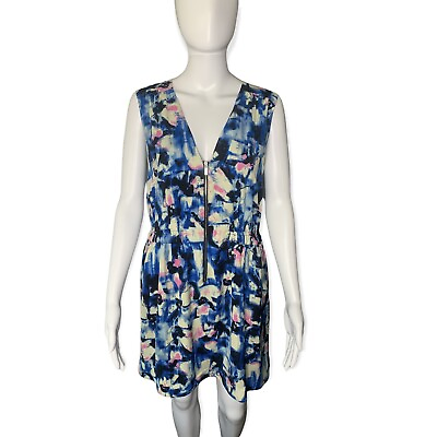 Rachel Rachel Roy Sleeveless Zipper Front Floral Dress Women’s Size Medium $19.54
