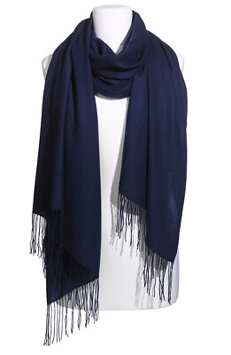 #ad NORDSTROM Solid Print Wool amp; Cashmere Wrap Scarf MIDNIGHT NAVY NEW Retail $99.00 $34.99