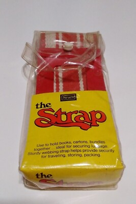 Rare Vintage SEARS The Strap Holder Carrier Strap Red White $16.99