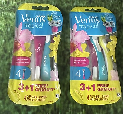 #ad 2 Gillette Venus Tropical Women#x27;s Disposable Razor 3 Ct $15.99